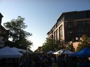 You could go to a street festival in the summer in one of the many neighborhoods in Chicago!